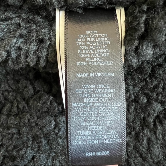 Express mens black denim fur lined jacket. - Picture 12 of 12